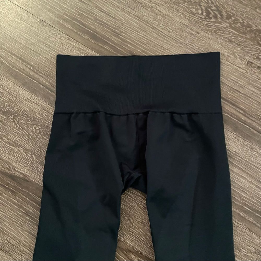 Teal High-Rise Women's Leggings - Picture 3 of 5